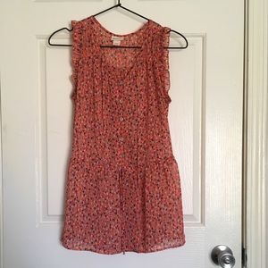 Mossimo Orange Geo Top